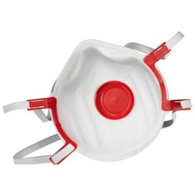 MSA Affinity 1131 stofmasker FFP3 NR D met uitademventiel wit/rood