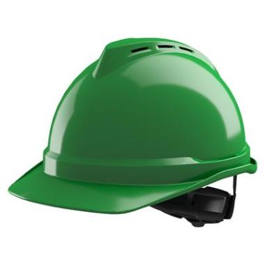 MSA V-Gard 500 geventileerde veiligheidshelm met Fas-Trac III binnenwerk groen