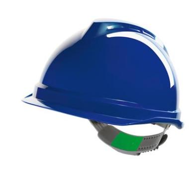 MSA V-Gard 520 veiligheidshelm met Push-Key binnenwerk blauw