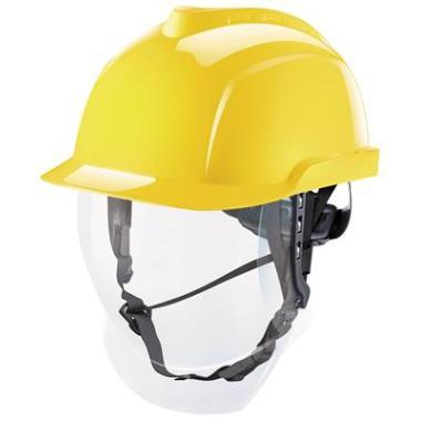 MSA V-Gard 950 ongeventileerde veiligheidshelm geel
