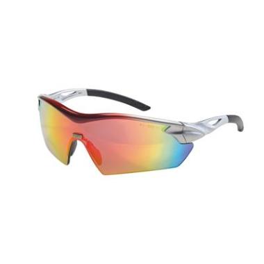 MSA Racers veiligheidsbril zilvergrijs/rood