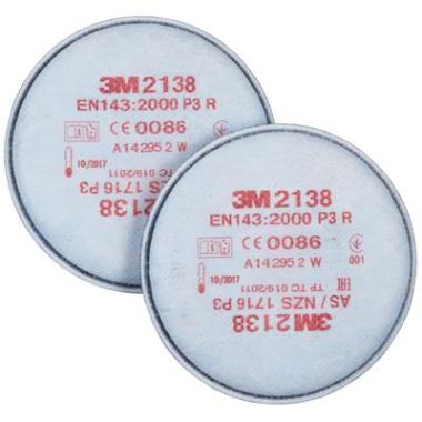 3M 2138 stoffilter P3 R wit