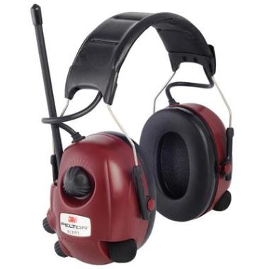 3M Peltor Alert FM-radio gehoorkap met hoofdband rood