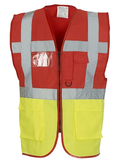 Multi-functional executive hesje rood/fluo geel