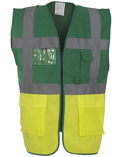 Multi-functional executive hesje groen/fluo geel