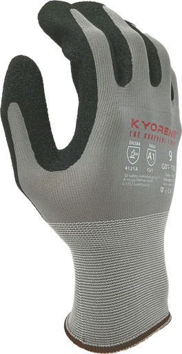 00-110  / 18 gauge PE recycled Kyorene. Microfoam nitrile palm cut A grijs