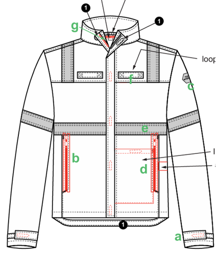 CUSTOM MADE GROEN / FLUO GELE SOFTSHELL JAS groen/fluo geel