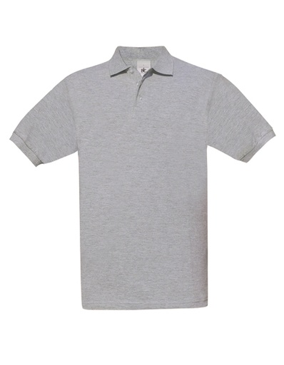 B&C Unisex Polo Safran heather grey