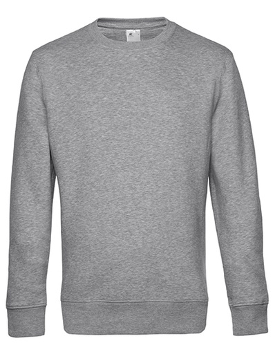 B&C King crew Neck sweater heather grey