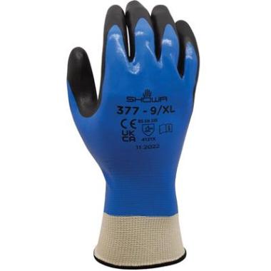 Showa 377 handschoen zwart/blauw/wit