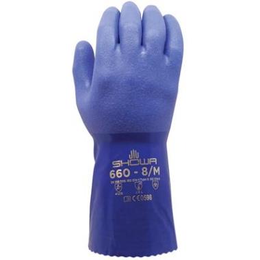 Showa 660 Oil Resistant Long handschoen blauw