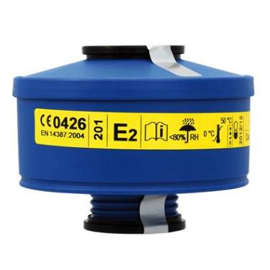Spasciani 201 gas- en dampfilter E2 blauw