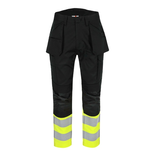SAXO HIGH VIZ BROEK zwart/fluo geel
