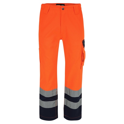 OLYMPUS HIGH VIZ BROEK fluo oranje/marineblauw