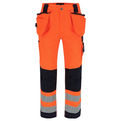 STYX HIGH VIZ BROEK fluo oranje/marineblauw