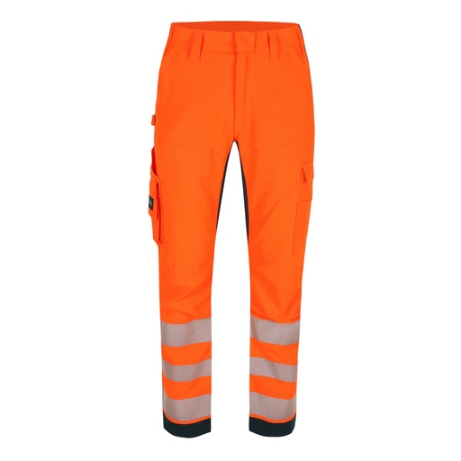 TOREX HIGH VIZ BROEK fluo oranje/marineblauw