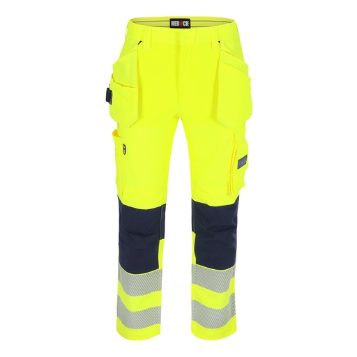 SPECTOR HIGH VIZ BROEK fluo geel/marineblauw