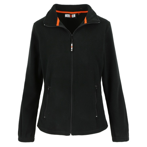 DEVA FLEECE JAS DAMES zwart