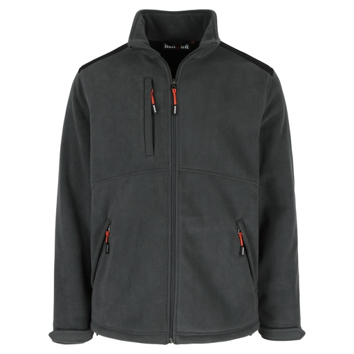 MARKUS FLEECE JAS antraciet