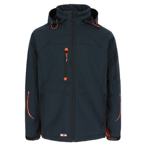 POSEIDON SOFTSHELL JAS marineblauw