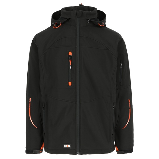 POSEIDON SOFTSHELL JAS zwart