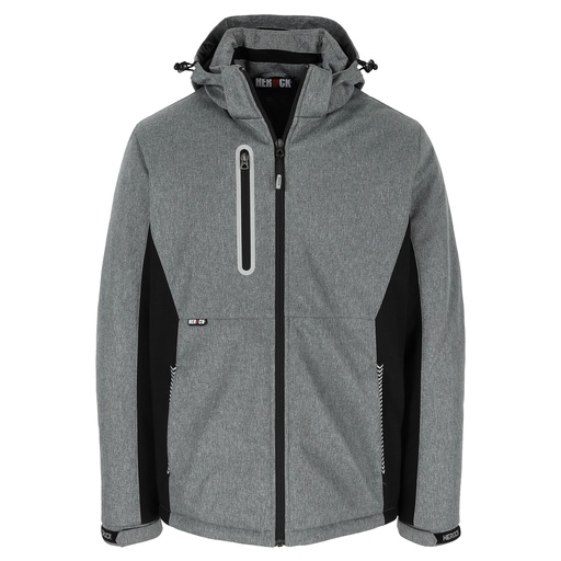 TARIS SOFTSHELL JAS chine grijs/zwart