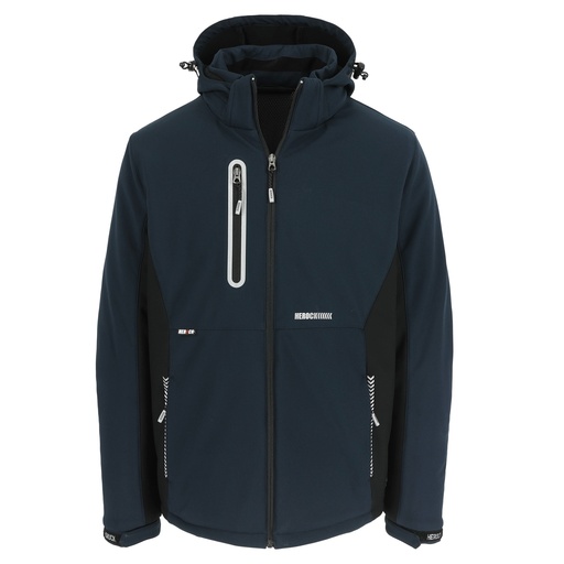 TARIS SOFTSHELL JAS marineblauw/zwart