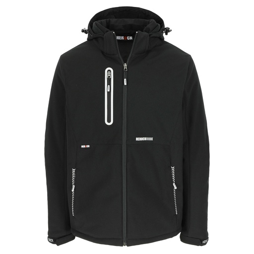 TARIS SOFTSHELL JAS zwart