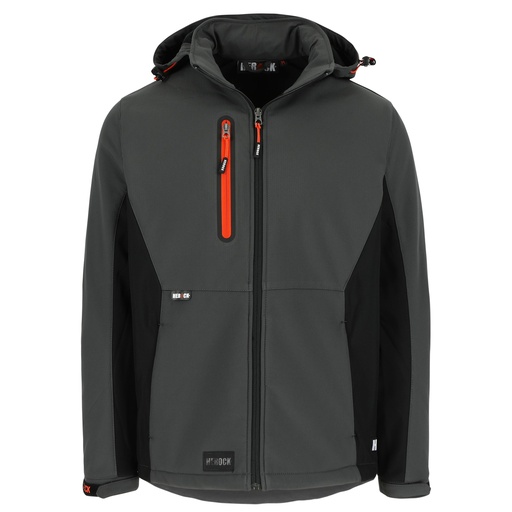 TRYSTAN SOFTSHELL JAS antraciet/zwart