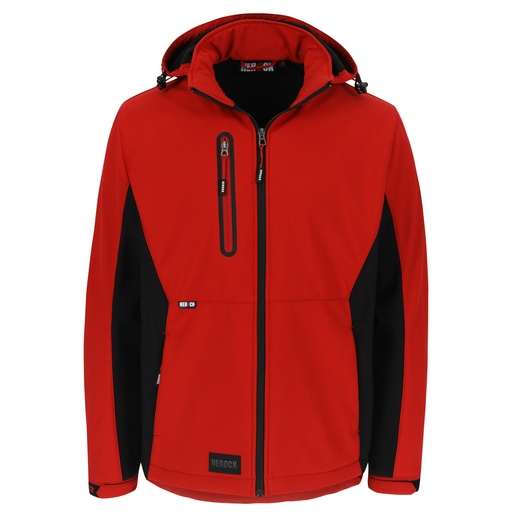 TRYSTAN SOFTSHELL JAS rood/zwart