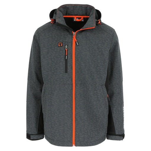 WALDER SOFTSHELL JAS REFLECTEREND antraciet/zwart