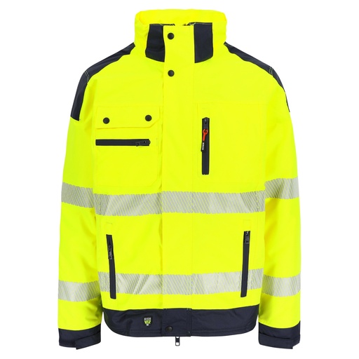 HODOR HIGH VIZ JAS fluo geel/marineblauw