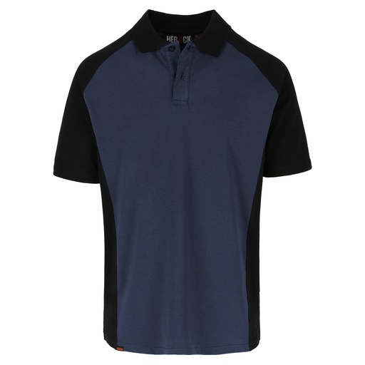 BRABO POLO KORTE MOUWEN marineblauw/zwart