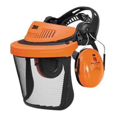 3M Peltor G500 Combinatieset Bosbouw met 5C-1 vizier oranje