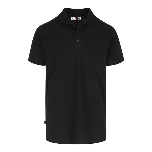 LEVOR POLO KORTE MOUWEN zwart