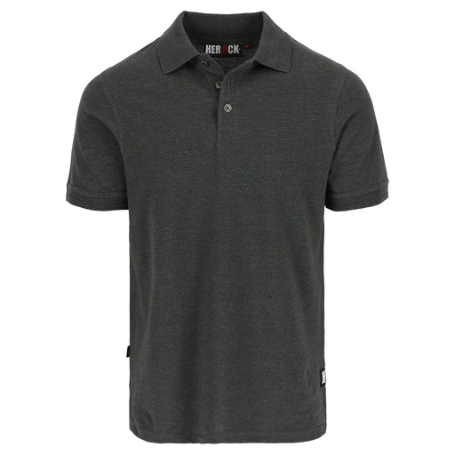 LEVI POLO KORTE MOUWEN donker heather grijs