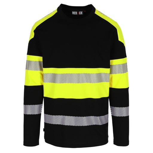 NIMBUS HIGH VIZ T-SHIRT LANGE MOUWEN zwart/fluo geel