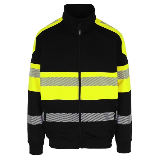 KARIS HIGH VIZ SWEATER zwart/fluo geel