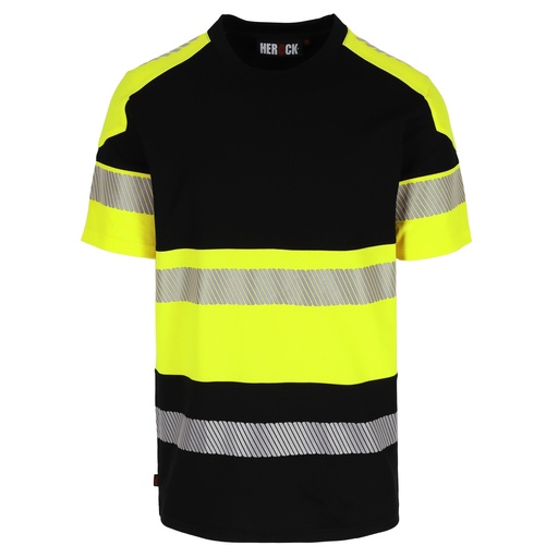 LUMIN HIGH VIZ T-SHIRT KORTE MOUWEN zwart/fluo geel