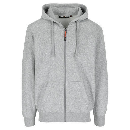 TOBIN SWEATER MET KAP licht heather grijs
