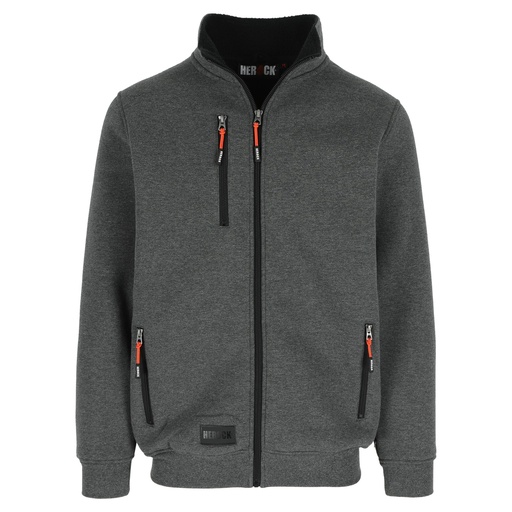 OTAR SWEATER MET KRAAG donker heather grijs