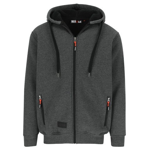 OTIS SWEATER MET KAP donker heather grijs