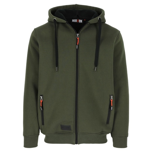 OTIS SWEATER MET KAP donker kaki