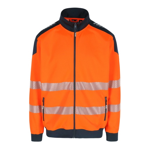 INIGO HIGH VIZ SWEATER fluo oranje/marineblauw
