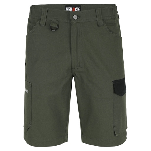 BARGO BERMUDA donker kaki/zwart