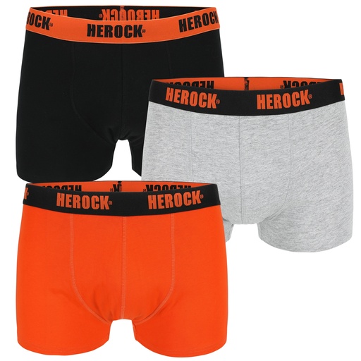 GORIK BOXER SHORTS zwart/oranje/grijs