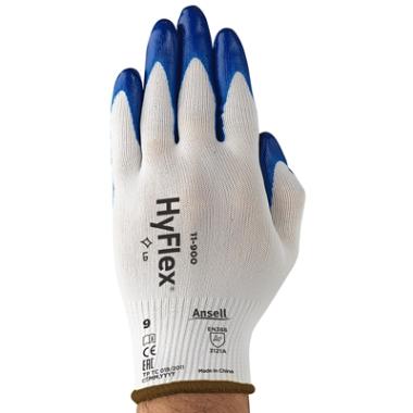 Ansell HyFlex 11-900 handschoen blauw/wit