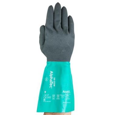 Ansell AlphaTec 58-535W handschoen antraciet/groen