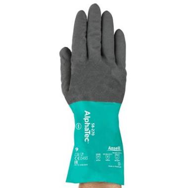 Ansell AlphaTec 58-270 handschoen antraciet/groen