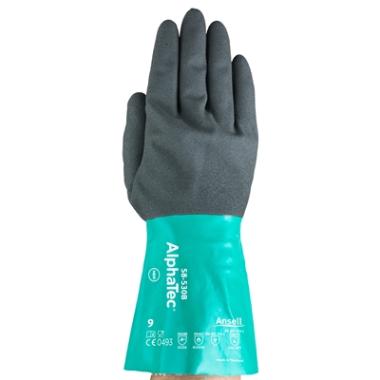Ansell AlphaTec 58-530B handschoen antraciet/groen